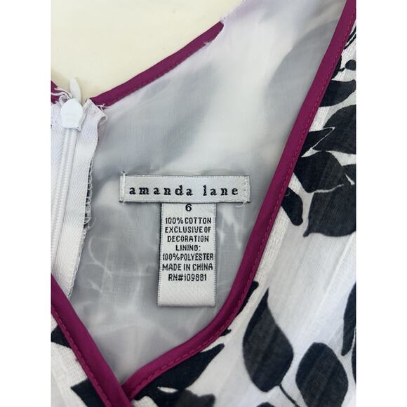 ASO Vampire Diaries Sz 6 Sundress Fit Flare Black Floral Ruching Sleeveless - Picture 7 of 12